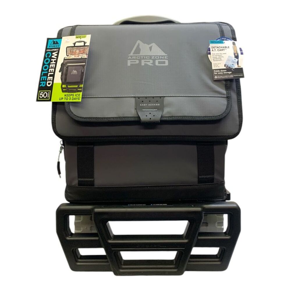 Graphite - Arctic Zone Pro Collapsible Wheeled Cooler, All-Terriain Wheels, Lock